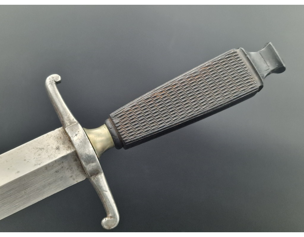 Coutellerie COUTEAU DE CHASSE VÉNERIE NOGENT LAME DOUBLE TRANCHANT - FRANCE XIXè {PRODUCT_REFERENCE} - 7