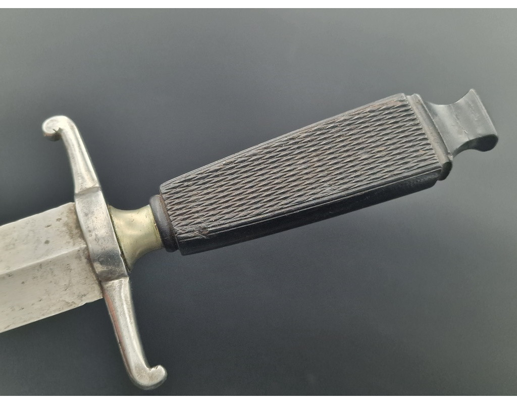 Coutellerie COUTEAU DE CHASSE VÉNERIE NOGENT LAME DOUBLE TRANCHANT - FRANCE XIXè {PRODUCT_REFERENCE} - 9