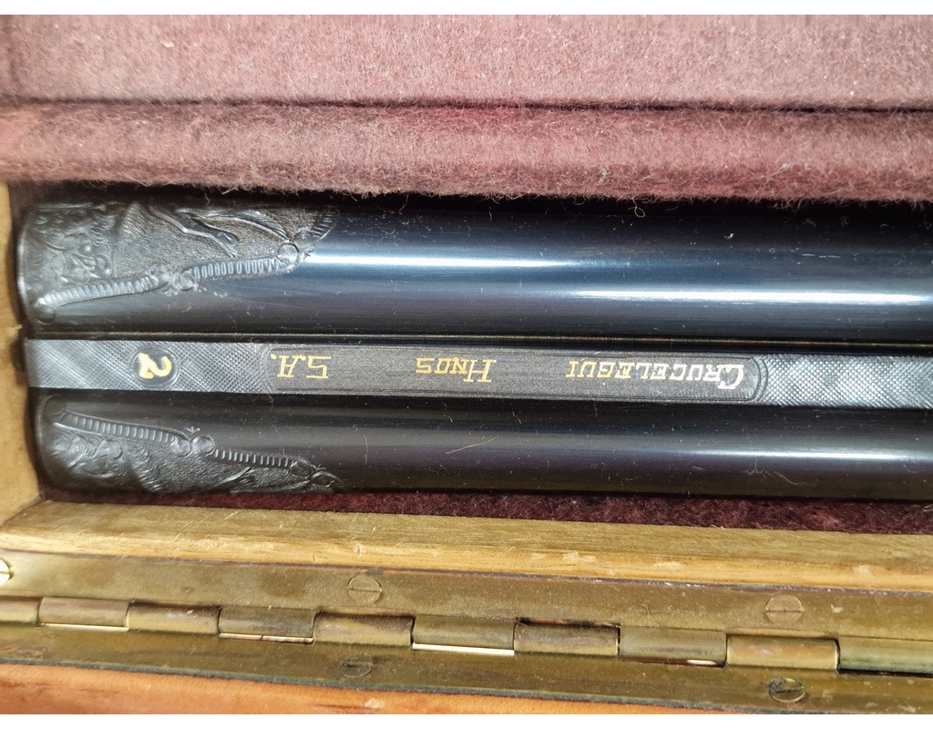 Chasse PAIRE EN 28 JUXTA CANON DEMI BLOC FUSIL CHASSE EJECTEURS CRUCELEGUI HERMANOS 28/70 3/4 Full - ESPAGNE XXè {PRODUCT_REFE