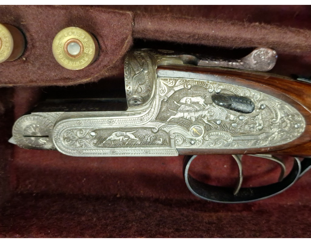 Chasse PAIRE EN 28 JUXTA CANON DEMI BLOC FUSIL CHASSE EJECTEURS CRUCELEGUI HERMANOS 28/70 3/4 Full - ESPAGNE XXè {PRODUCT_REFE