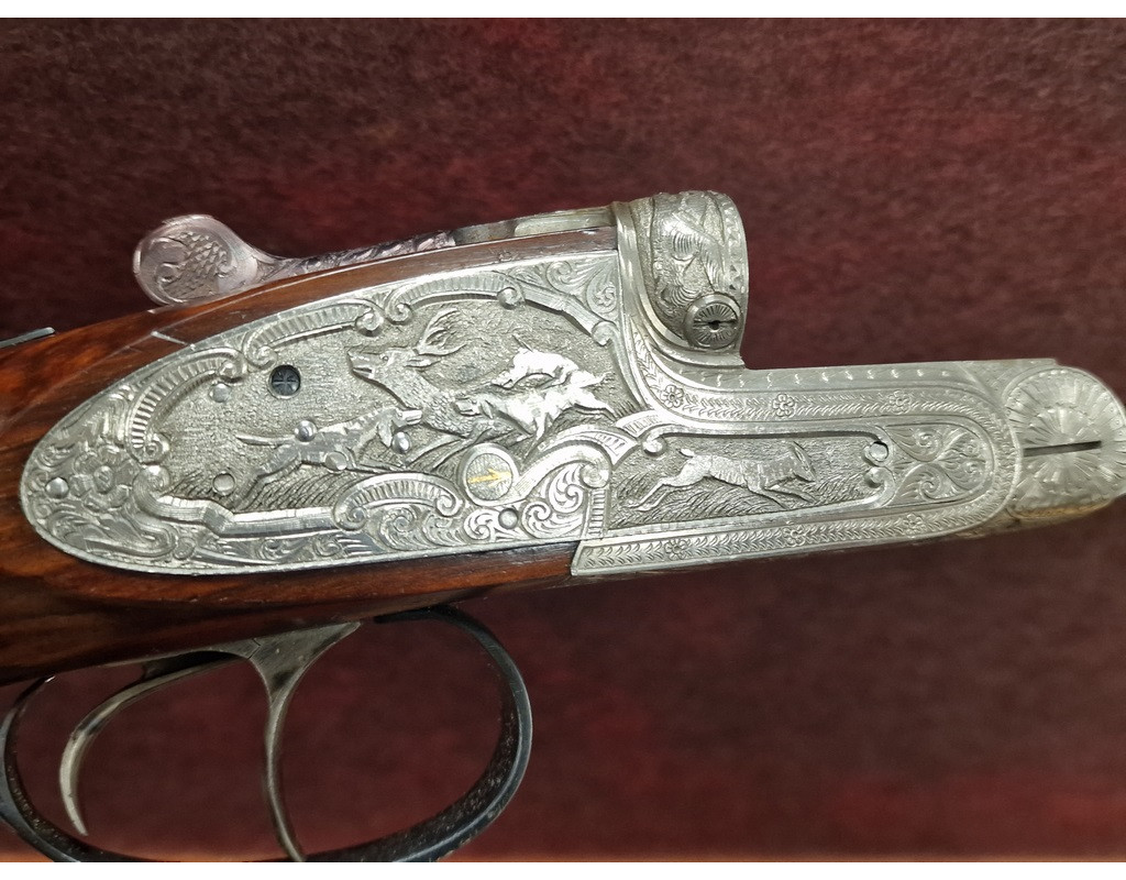 Chasse PAIRE EN 28 JUXTA CANON DEMI BLOC FUSIL CHASSE EJECTEURS CRUCELEGUI HERMANOS 28/70 3/4 Full - ESPAGNE XXè {PRODUCT_REFE