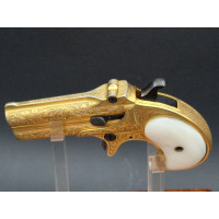 Catalogue Magasin LUXUEUX PISTOLET REMINGTON DOUBLE DERRINGER Gravé Doré en COFFRET Calibre 41RF RIMFIRE - US XIXè {PRODUCT_REF