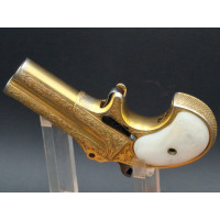 Catalogue Magasin LUXUEUX PISTOLET REMINGTON DOUBLE DERRINGER Gravé Doré en COFFRET Calibre 41RF RIMFIRE - US XIXè {PRODUCT_REF