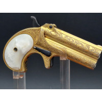 Catalogue Magasin LUXUEUX PISTOLET REMINGTON DOUBLE DERRINGER Gravé Doré en COFFRET Calibre 41RF RIMFIRE - US XIXè {PRODUCT_REF