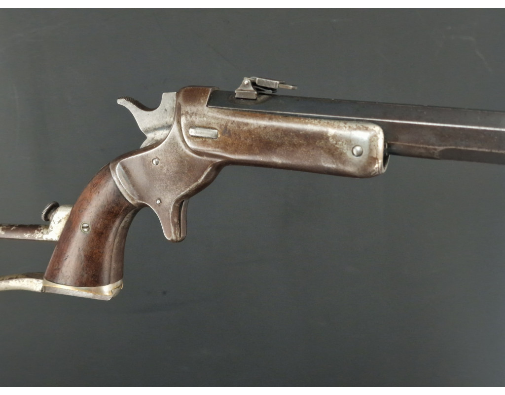 Armes de Poing PISTOLET STEVENS DE TIR HUNTER PET POCKET RIFLE N°34 1872 CALIBRE 38 RIMFIRE - USA XIXè - 2