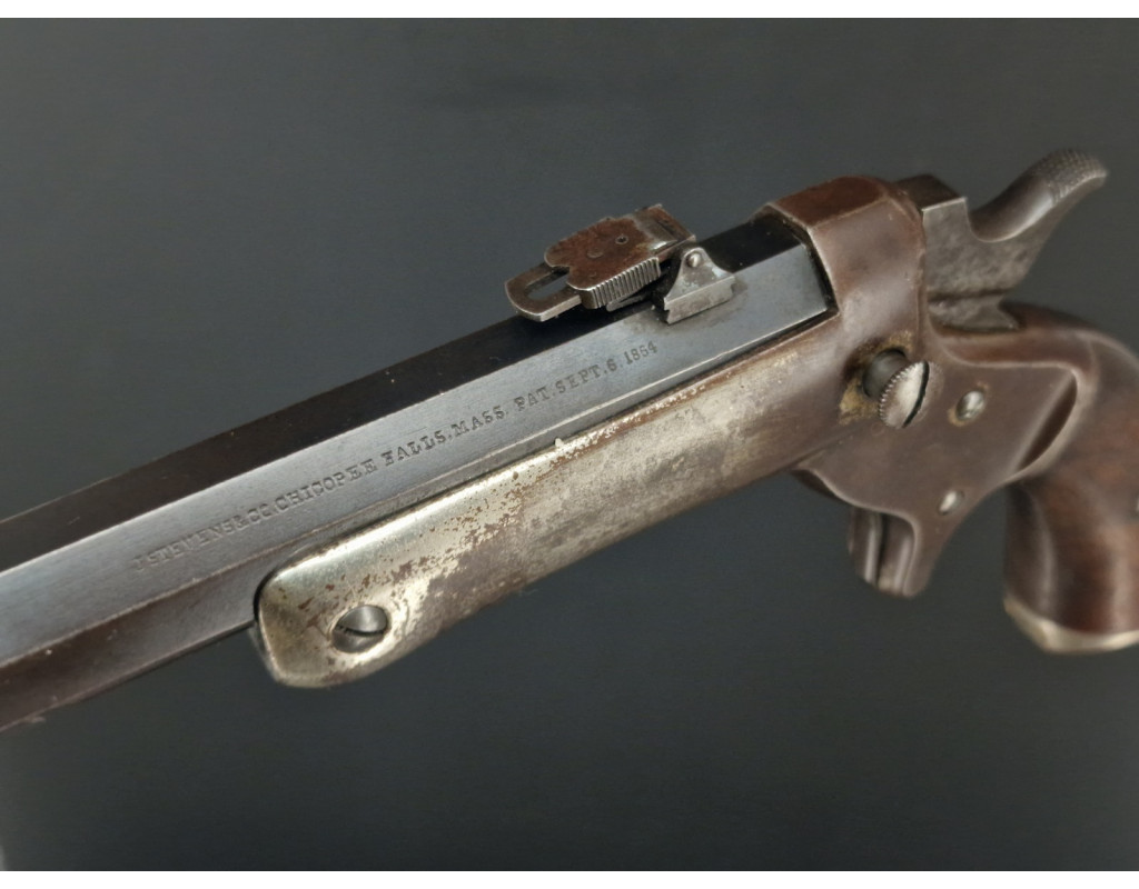 Armes de Poing PISTOLET STEVENS DE TIR HUNTER PET POCKET RIFLE N°34 1872 CALIBRE 38 RIMFIRE - USA XIXè - 3