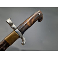 Militaria BAIONNETTE CHASSE JUXTAPOSÉ À LAME YATAGAN CONTRE TRANCHANT vers 1860 - FRANCE XIXè - 2