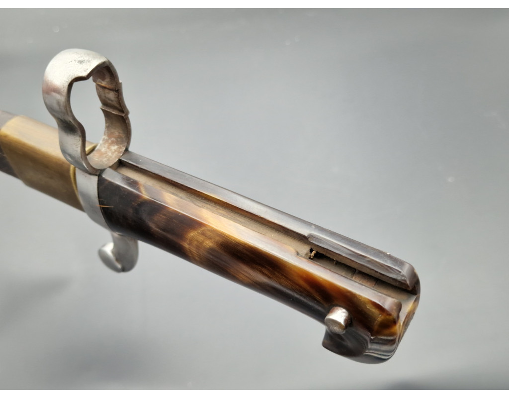 Militaria BAIONNETTE CHASSE JUXTAPOSÉ À LAME YATAGAN CONTRE TRANCHANT vers 1860 - FRANCE XIXè - 4