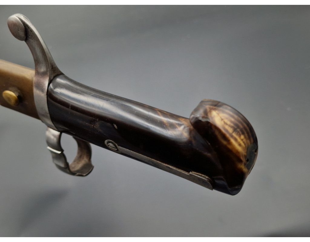Militaria BAIONNETTE CHASSE JUXTAPOSÉ À LAME YATAGAN CONTRE TRANCHANT vers 1860 - FRANCE XIXè - 5