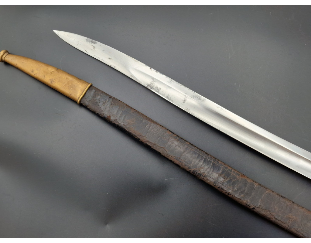 Militaria BAIONNETTE CHASSE JUXTAPOSÉ À LAME YATAGAN CONTRE TRANCHANT vers 1860 - FRANCE XIXè - 7