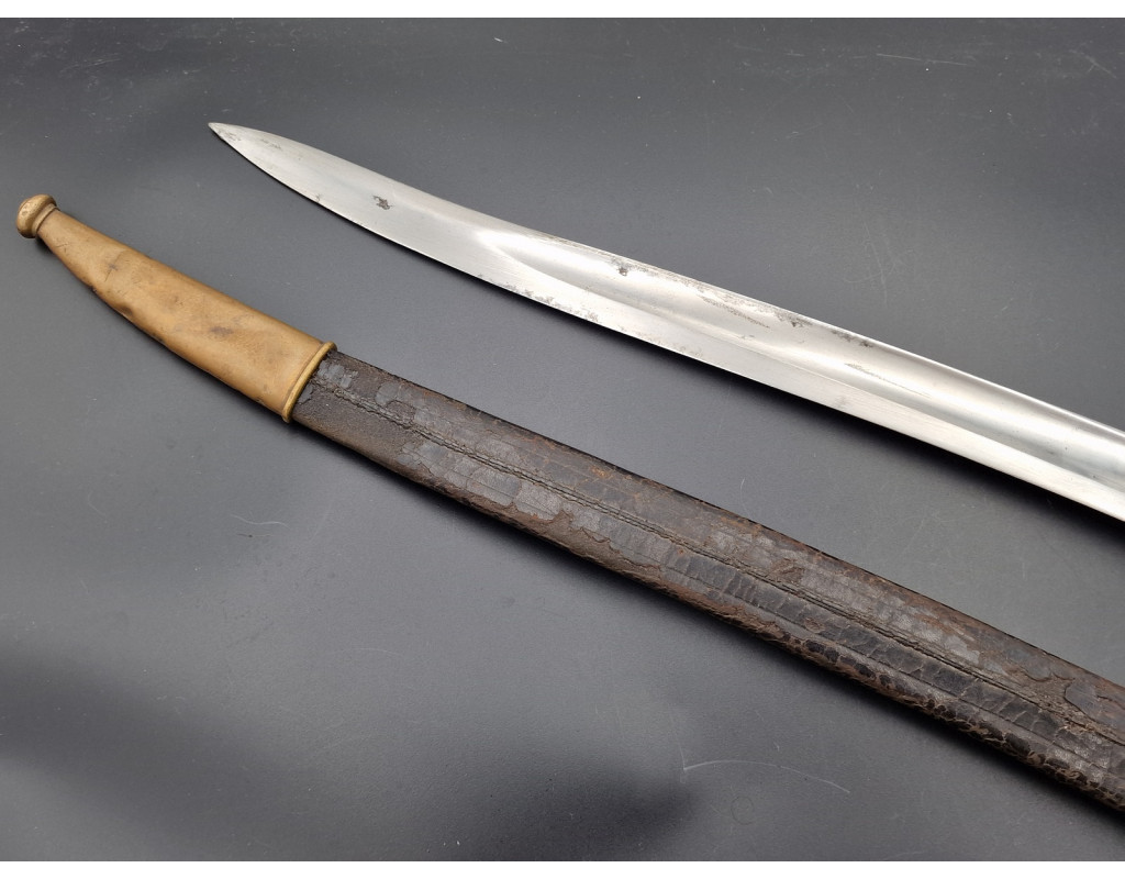 Militaria BAIONNETTE CHASSE JUXTAPOSÉ À LAME YATAGAN CONTRE TRANCHANT vers 1860 - FRANCE XIXè - 9