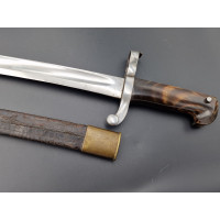 Militaria BAIONNETTE CHASSE JUXTAPOSÉ À LAME YATAGAN CONTRE TRANCHANT vers 1860 - FRANCE XIXè - 10