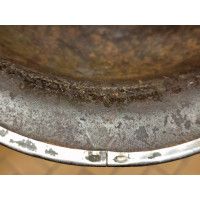 Militaria CASQUE US M1 A1 TROUPES FRANCAISES RESISTANTE VOSGES HIVER 1944 INSIGNE SECTION CIRCULATION - USA / FRANCE Seconde Gue