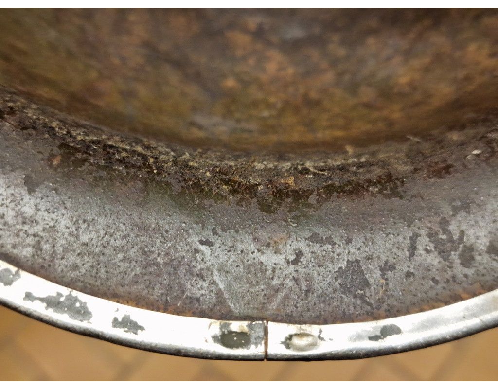 Militaria CASQUE US M1 A1 TROUPES FRANCAISES RESISTANTE VOSGES HIVER 1944 INSIGNE SECTION CIRCULATION - USA / FRANCE Seconde Gue