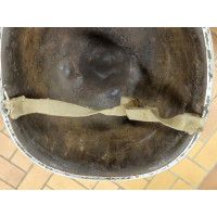 Militaria CASQUE US M1 A1 TROUPES FRANCAISES RESISTANTE VOSGES HIVER 1944 INSIGNE SECTION CIRCULATION - USA / FRANCE Seconde Gue