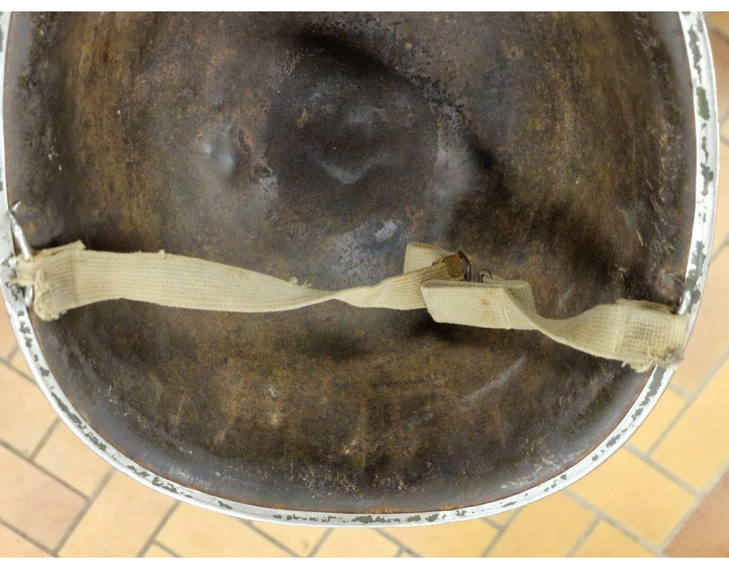 Militaria CASQUE US M1 A1 TROUPES FRANCAISES RESISTANTE VOSGES HIVER 1944 INSIGNE SECTION CIRCULATION - USA / FRANCE Seconde Gue