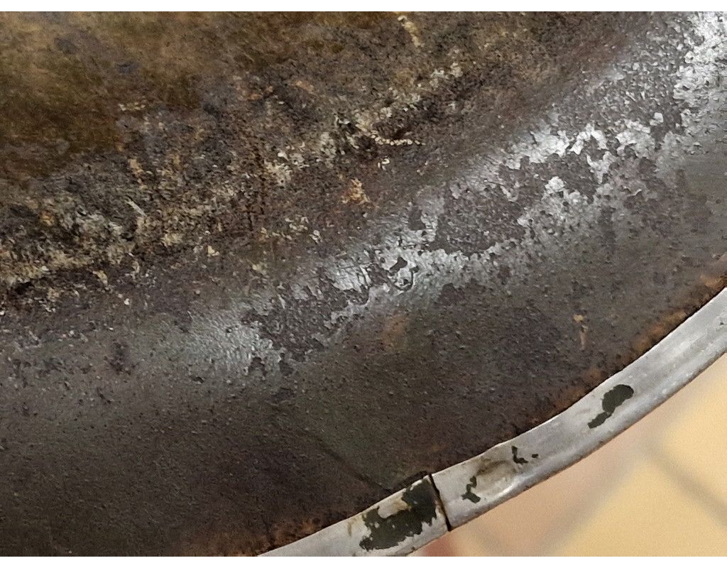 Militaria CASQUE US M1 A1 TROUPES FRANCAISES RESISTANTE VOSGES HIVER 1944 INSIGNE SECTION CIRCULATION - USA / FRANCE Seconde Gue