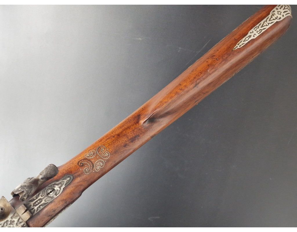 Armes Longues LUXUEUX LONG FUSIL CANARDIER A PERCUSSION PAR LACHAT A SAINT ETIENNE CALIBRE 17,2mm - FRANCE XIXè - 7