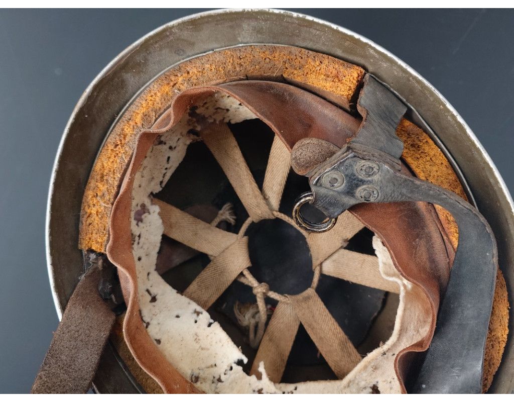 Militaria WW2 CASQUE MK1 DE PARACHUTISTE BRITANNIQUE BMB 1943 - GB SECONDE GUERRE MONDIALE - 7