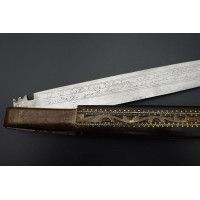 Coutellerie IMPOSANT COUTEAU PLIANT NAVAJA CATALAN ESPAGNOL CATALOGNE DU SUD 89CM DATE 1883 - ESPAGNE XIXè - 3