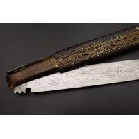 Coutellerie IMPOSANT COUTEAU PLIANT NAVAJA CATALAN ESPAGNOL CATALOGNE DU SUD 89CM DATE 1883 - ESPAGNE XIXè - 6