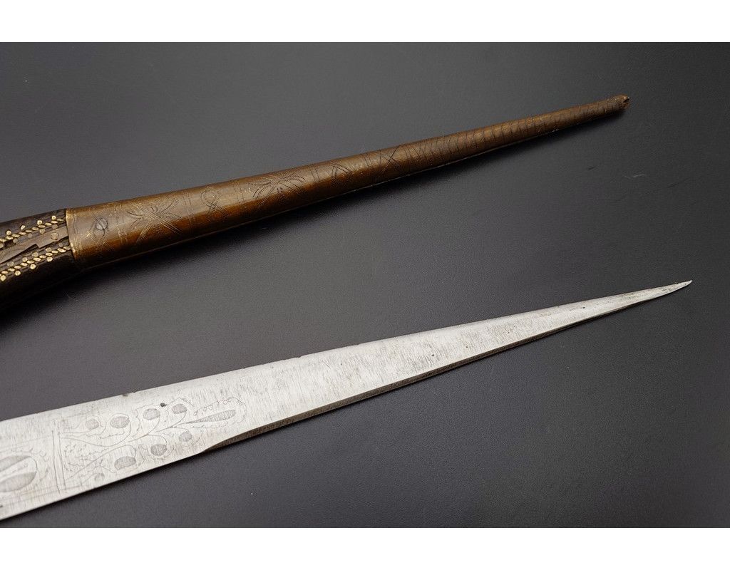 Coutellerie IMPOSANT COUTEAU PLIANT NAVAJA CATALAN ESPAGNOL CATALOGNE DU SUD 89CM DATE 1883 - ESPAGNE XIXè - 8