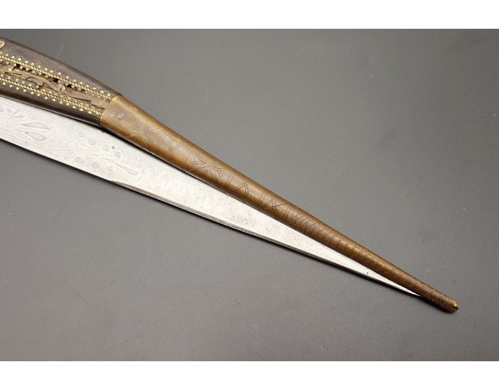 Coutellerie IMPOSANT COUTEAU PLIANT NAVAJA CATALAN ESPAGNOL CATALOGNE DU SUD 89CM DATE 1883 - ESPAGNE XIXè - 9