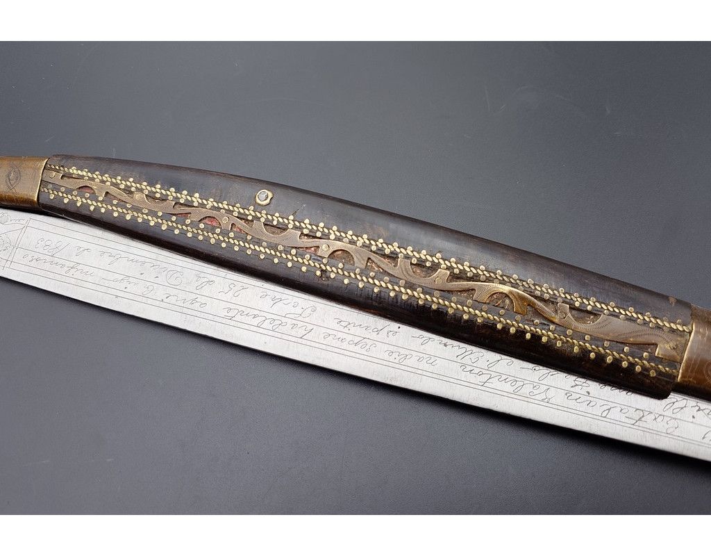 Coutellerie IMPOSANT COUTEAU PLIANT NAVAJA CATALAN ESPAGNOL CATALOGNE DU SUD 89CM DATE 1883 - ESPAGNE XIXè - 11