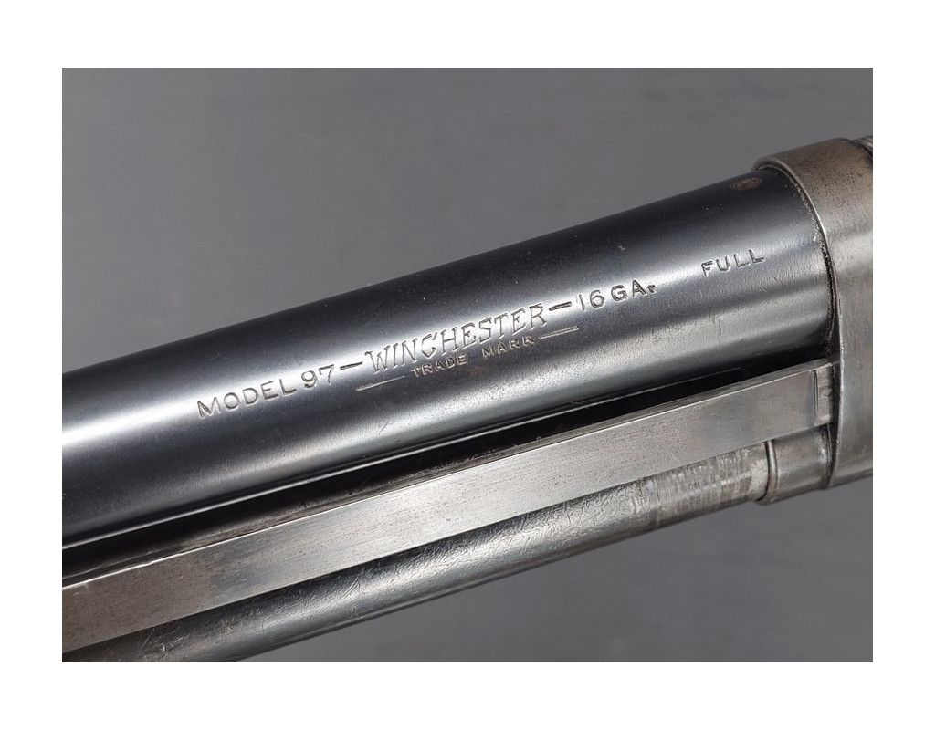 Armes Longues WINCHESTER M97 MODELE 1897 FUSIL A POMPE SHOTGUN CALIBRE 16/70 76CM 1940 - USA XIXè {PRODUCT_REFERENCE} - 2