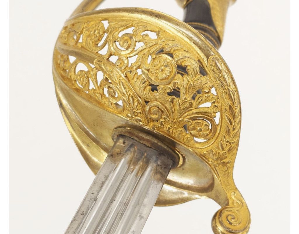 Armes Blanches COFFRET DE SABRE MODELE 1855 D'ETAT MAJOR OFFERT AU COLONEL ALEXIS ADOLPHE BLIGNY EN 1851 - FRANCE SECOND EMPIRE