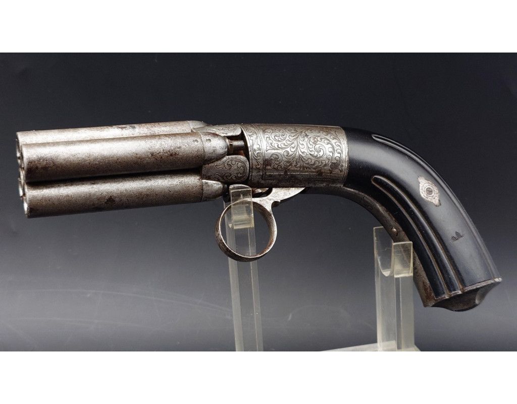 Catalogue Magasin REVOLVER POIVRIERE MARIETTE BREVETÉ 1850 4 CANONS A PERCUSSION CALIBRE 9MM 147218.45 - 1