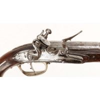 Armes de Poing LONG PISTOLET À SILEX ITALIEN 18è SIGNÉ BERNARDINO POUR L'EXPORT - MONTURES en ARGENT 406-90-1 - 13
