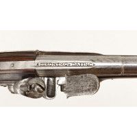 Armes de Poing LONG PISTOLET À SILEX ITALIEN 18è SIGNÉ BERNARDINO POUR L'EXPORT - MONTURES en ARGENT 406-90-1 - 9