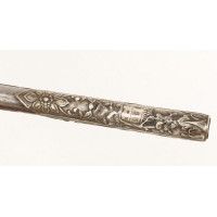Armes de Poing LONG PISTOLET À SILEX ITALIEN 18è SIGNÉ BERNARDINO POUR L'EXPORT - MONTURES en ARGENT 406-90-1 - 10