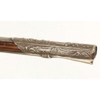 Armes de Poing LONG PISTOLET À SILEX ITALIEN 18è SIGNÉ BERNARDINO POUR L'EXPORT - MONTURES en ARGENT 406-90-1 - 15