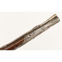 Armes de Poing LONG PISTOLET À SILEX ITALIEN 18è SIGNÉ BERNARDINO POUR L'EXPORT - MONTURES en ARGENT 406-90-1 - 16