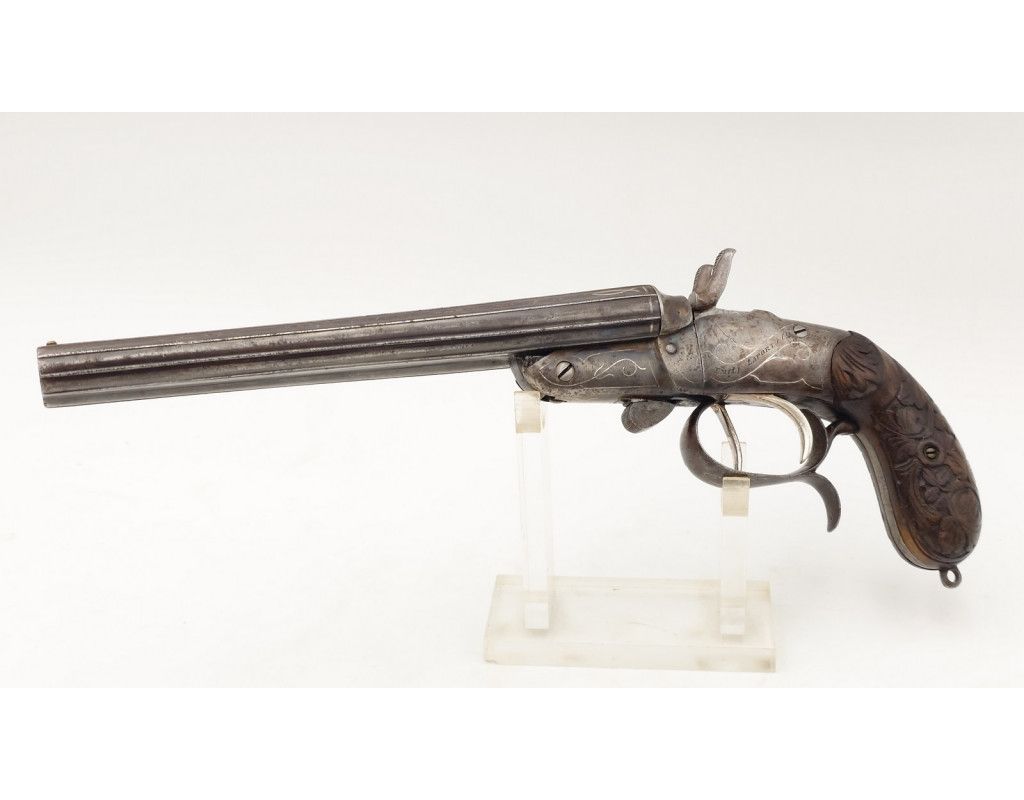 Armes de Poing PISTOLET DE VÉNERIE JUXTAPOSÉ À CHIENS EXTÉRIEURS CALIBRE 12mm/50 ÉMILIO LAPORT & Cia RIO DE JANEIRO 1896-1919 -