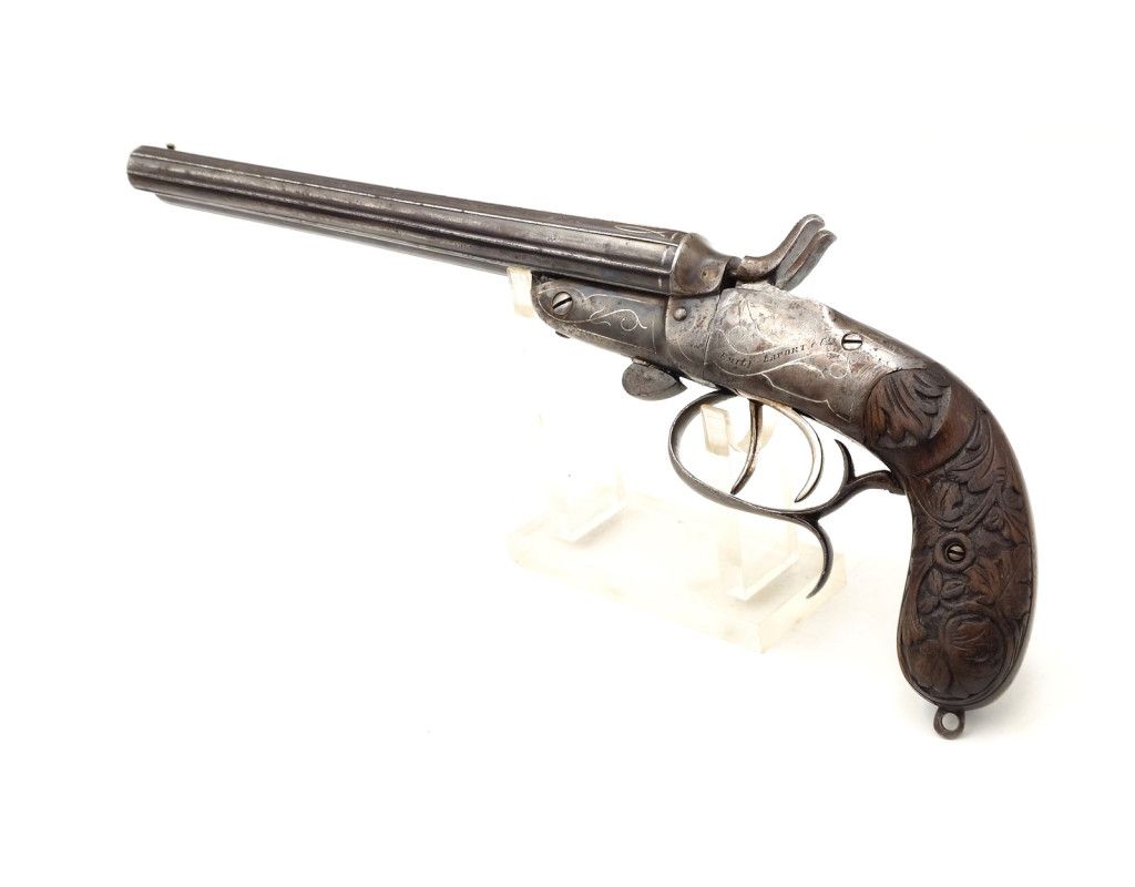 Armes de Poing PISTOLET DE VÉNERIE JUXTAPOSÉ À CHIENS EXTÉRIEURS CALIBRE 12mm/50 ÉMILIO LAPORT & Cia RIO DE JANEIRO 1896-1919 -
