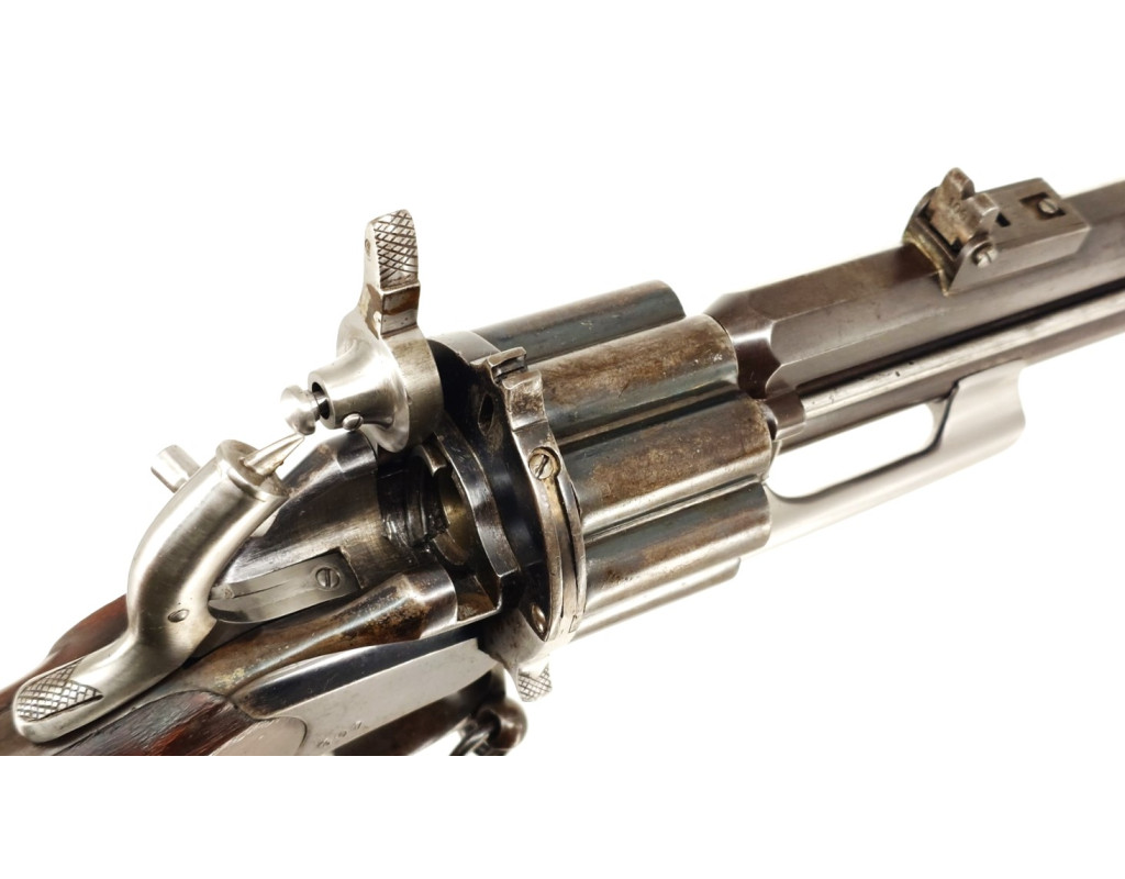 Armes Longues EXCEPTIONNELLE CARABINE COLONEL LE MAT CALIBRE 11MM & 20/65 PERCUSSION CENTRALE FINITION D'ORIGINE BLEU {PRODUCT_R