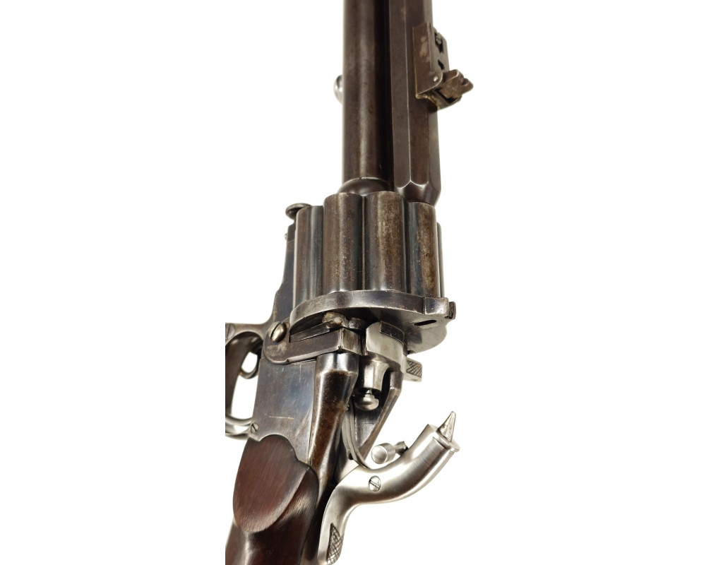Armes d'Épaule EXCEPTIONNELLE CARABINE COLONEL LEMAT CALIBRE 11MM & 20/50 PERCUSSION CENTRALE FINITION D'ORIGINE BLEU C004155-10