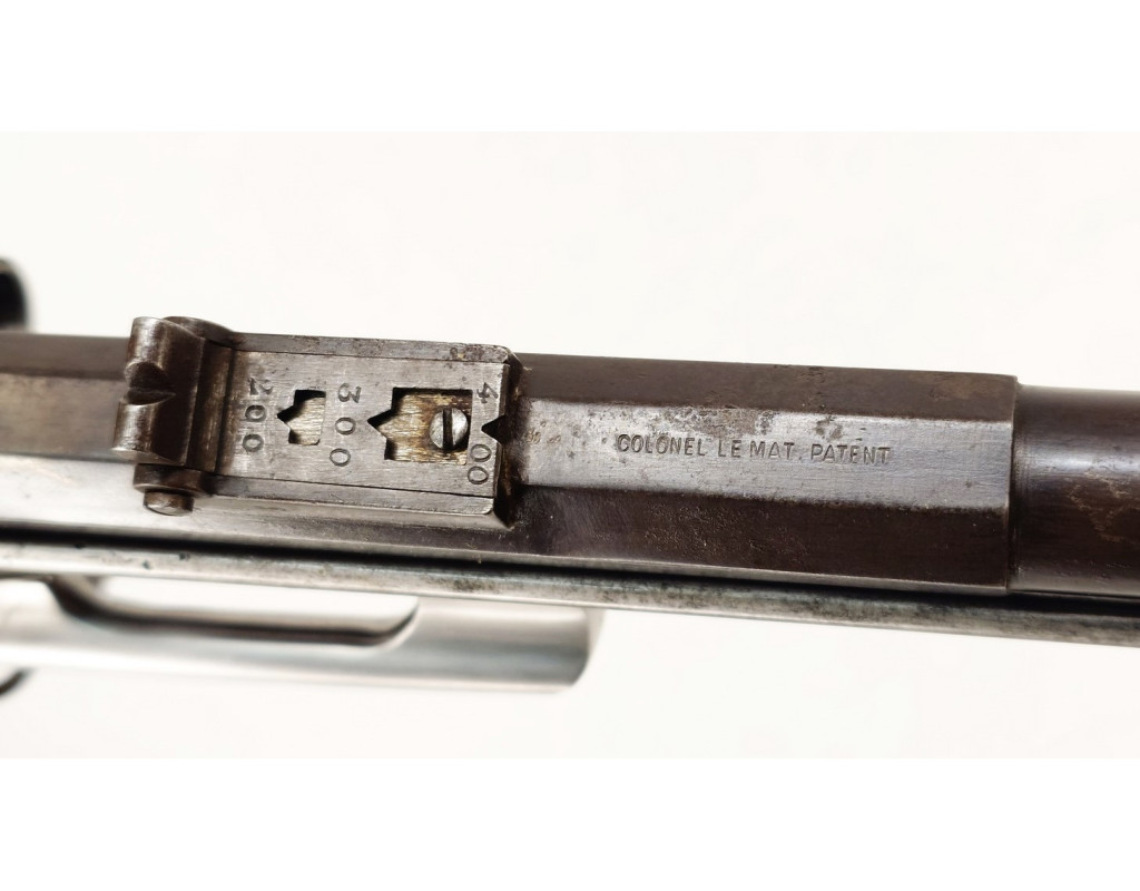 Armes d'Épaule EXCEPTIONNELLE CARABINE COLONEL LEMAT CALIBRE 11MM & 20/50 PERCUSSION CENTRALE FINITION D'ORIGINE BLEU C004155-10