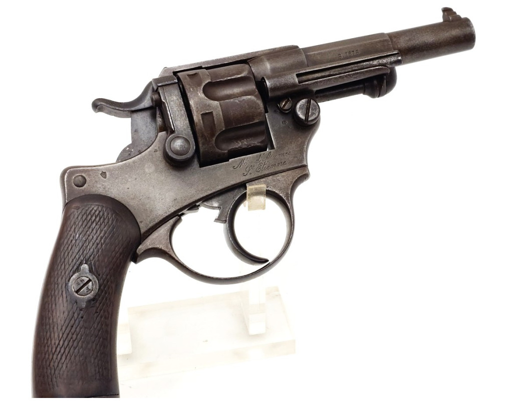Armes de Poing REVOLVER RÉGLEMENTAIRE D'OFFICIER CHAMELOT DELVIGNE MODELE MAS 1874 ST ÉTIENNE 1876 CALIBRE 11MM 73 - FRANCE IIIè