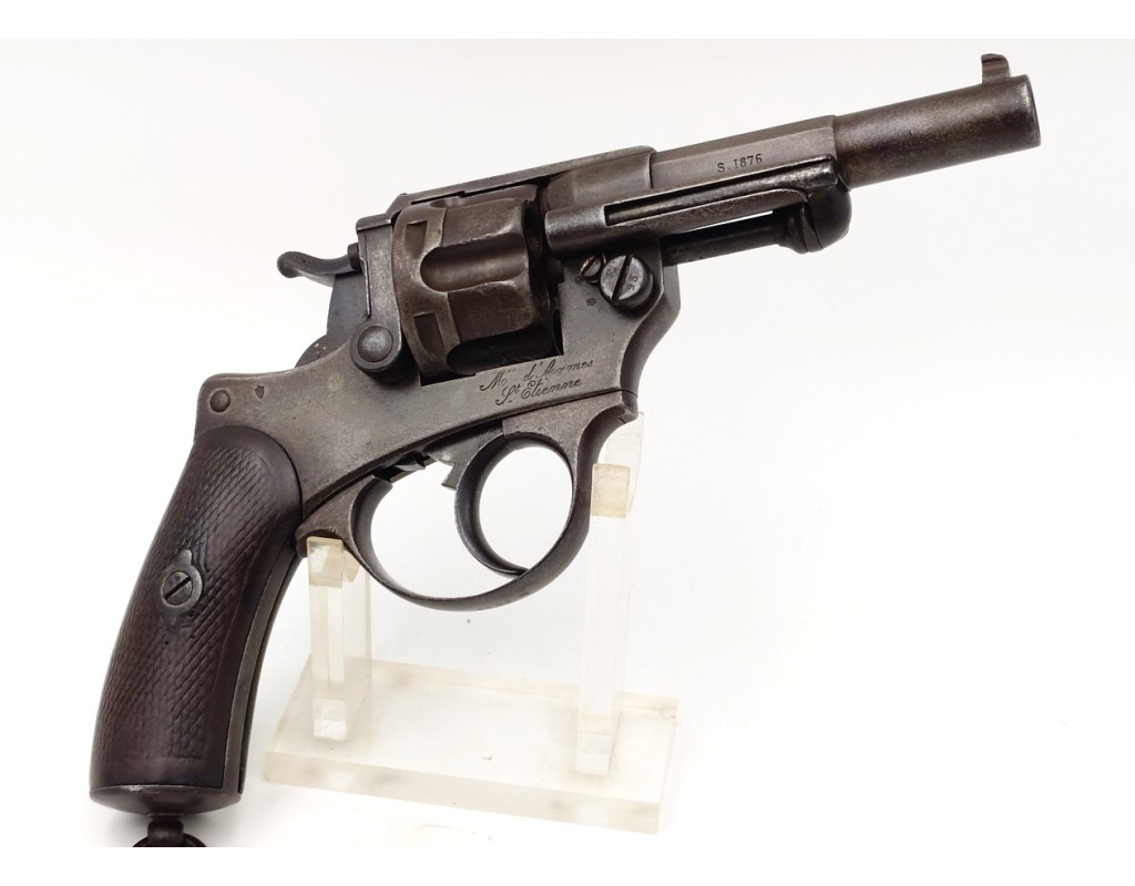 Armes de Poing REVOLVER RÉGLEMENTAIRE D'OFFICIER CHAMELOT DELVIGNE MODELE MAS 1874 ST ÉTIENNE 1876 CALIBRE 11MM 73 - FRANCE IIIè