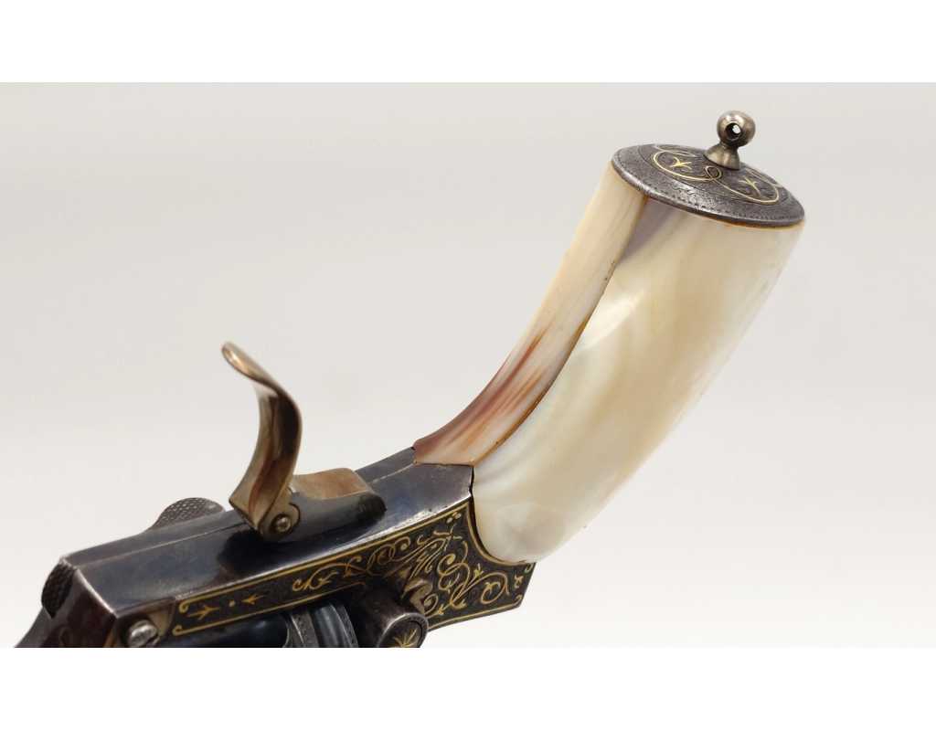 Armes de Poing REVOLVER DE LUXE SAINT-ÉTIENNE 1874 FAGNUS MAQUAIRE CALIBRE 320 - CADEAU DU MARÉCHAL FOCH À LOUIS MOUILLESEAUX -