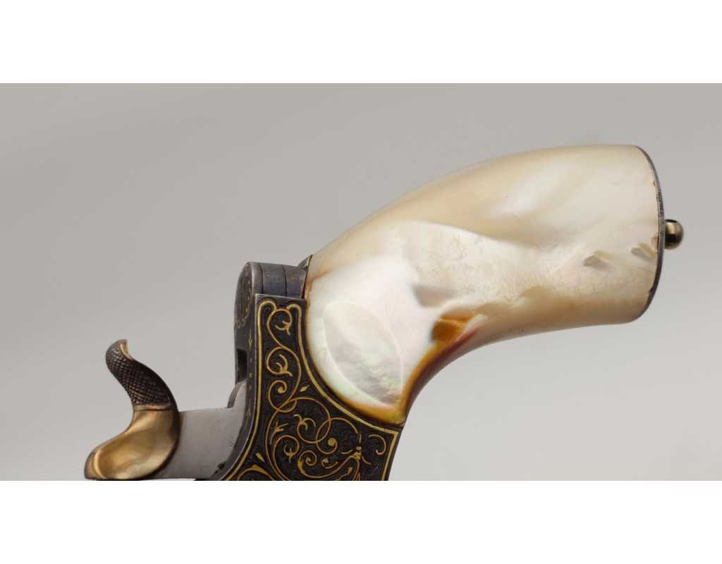 Armes de Poing REVOLVER DE LUXE SAINT-ÉTIENNE 1874 FAGNUS MAQUAIRE CALIBRE 320 - CADEAU DU MARÉCHAL FOCH À LOUIS MOUILLESEAUX -