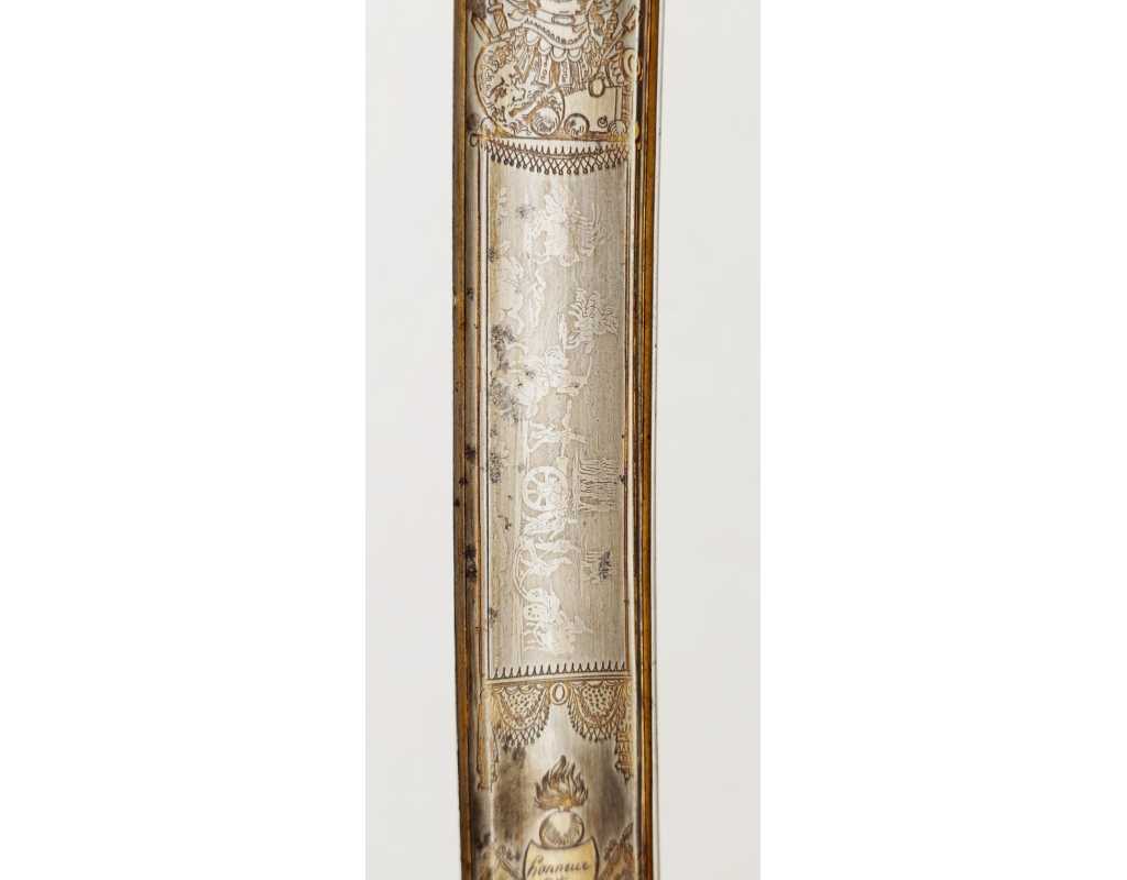 Armes Blanches UNIQUE SABRE D'OFFICIER D'ELITE DE L'ARTILLERIE DE MARINE WATERLOO PREMIER EMPIRE - RESTAURATION {PRODUCT_REFERE
