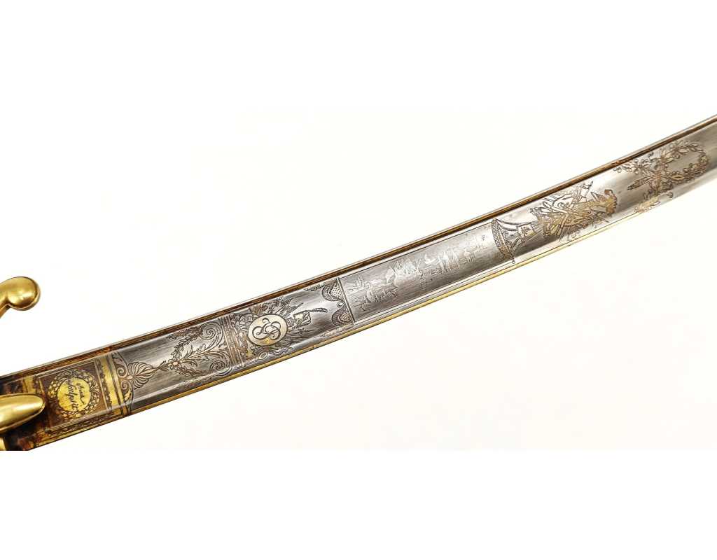 Armes Blanches UNIQUE SABRE D'OFFICIER D'ELITE DE L'ARTILLERIE DE MARINE WATERLOO PREMIER EMPIRE - RESTAURATION {PRODUCT_REFERE
