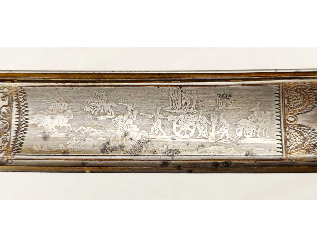 Armes Blanches UNIQUE SABRE D'OFFICIER D'ELITE DE L'ARTILLERIE DE MARINE WATERLOO PREMIER EMPIRE - RESTAURATION {PRODUCT_REFERE