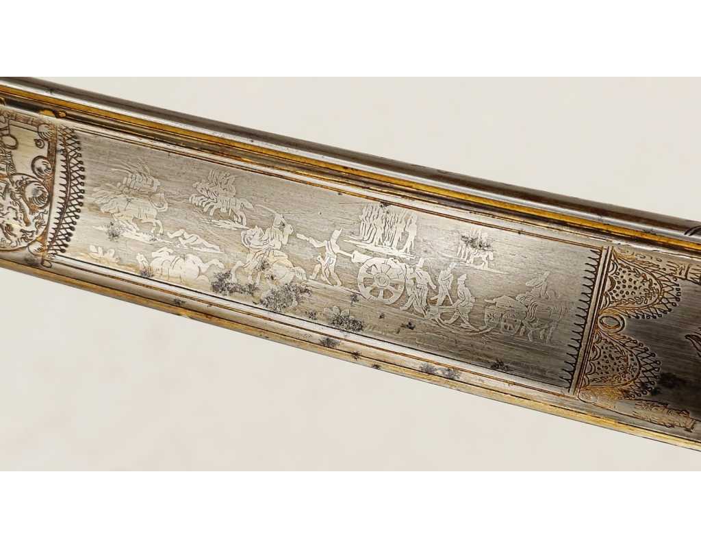 Armes Blanches UNIQUE SABRE D'OFFICIER D'ELITE DE L'ARTILLERIE DE MARINE WATERLOO PREMIER EMPIRE - RESTAURATION {PRODUCT_REFERE