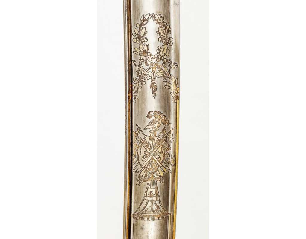 Armes Blanches UNIQUE SABRE D'OFFICIER D'ELITE DE L'ARTILLERIE DE MARINE WATERLOO PREMIER EMPIRE - RESTAURATION {PRODUCT_REFERE